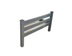 Gray Solid Wood Full Bed Frame