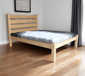 Natural Solid Wood Full Bed Frame