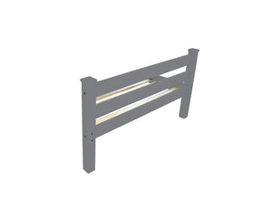 Gray Solid Wood Queen Bed Frame