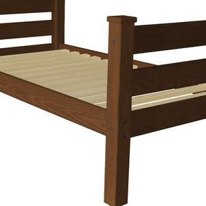 Brown Solid Wood Twin Bed Frame