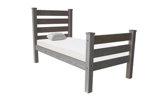 Gray Solid Wood Twin Bed Frame