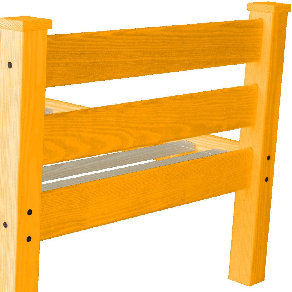 Orange Solid Wood Twin Bed Frame