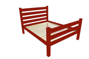 Red Solid Wood Twin Bed Frame