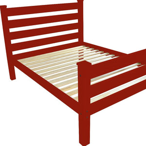 Red Solid Wood Twin Bed Frame