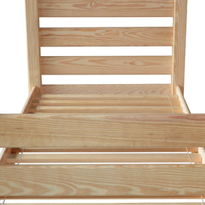 Natural Solid Wood Twin Bed Frame