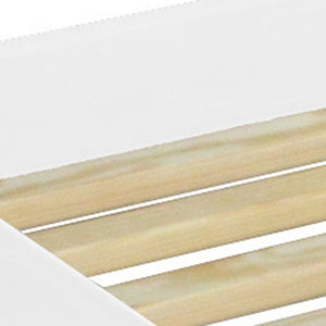 White Solid Wood Twin Bed Frame