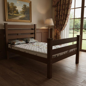 Brown Solid Wood Full Bed Frame