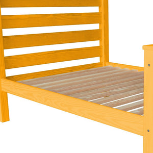 Orange Solid Wood Full Bed Frame
