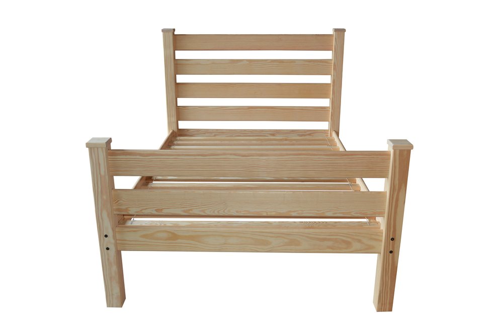 Natural Solid Wood Full Bed Frame