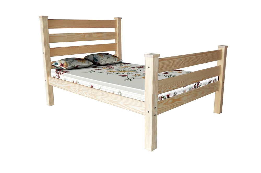 Natural Solid Wood Full Bed Frame