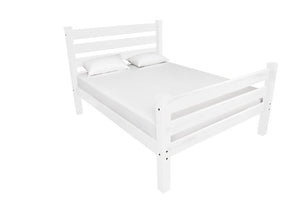 White Solid Wood Full Bed Frame