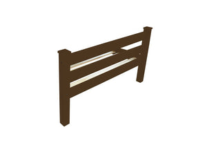 Coffee Solid Wood Queen Bed Frame