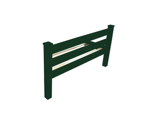 Dark Green Solid Wood Queen Bed Frame