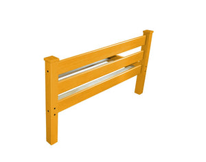 Orange Solid Wood Queen Bed Frame