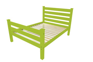Lime Green Solid Wood Queen Bed Frame