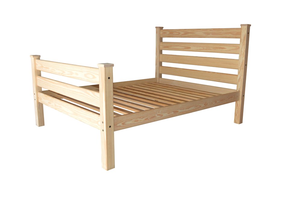 Natural Solid Wood Queen Bed Frame