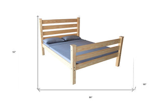 Natural Solid Wood Queen Bed Frame
