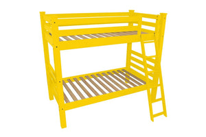Yellow Twin Solid Wood Bunk Bed