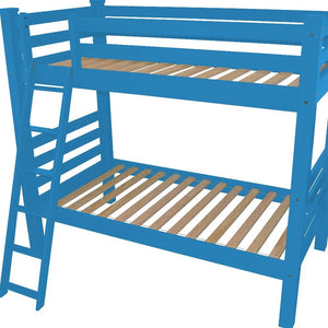 Blue Twin Solid Wood Bunk Bed