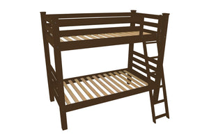 Brown Twin Traditional Solid Wood Bunk Bed