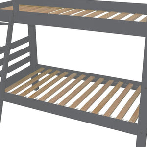 Gray Twin Solid Wood Bunk Bed