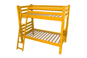 Yellow Twin Over Twin Solid Wood Bunk Bed
