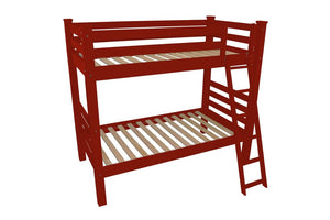 Red Twin Solid Wood Bunk Bed