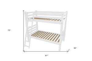 White Twin Solid Wood Bunk Bed