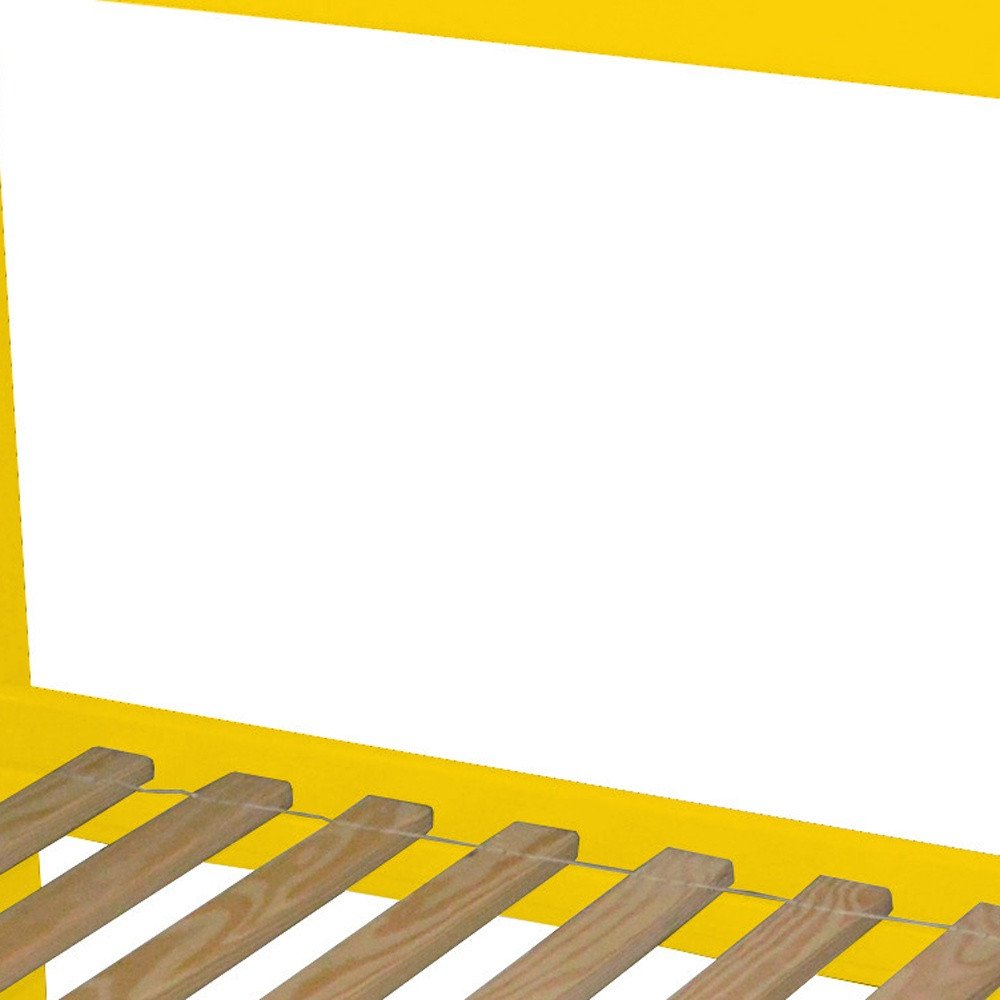 Yellow Full Traditional Solid Wood Bunk Bed