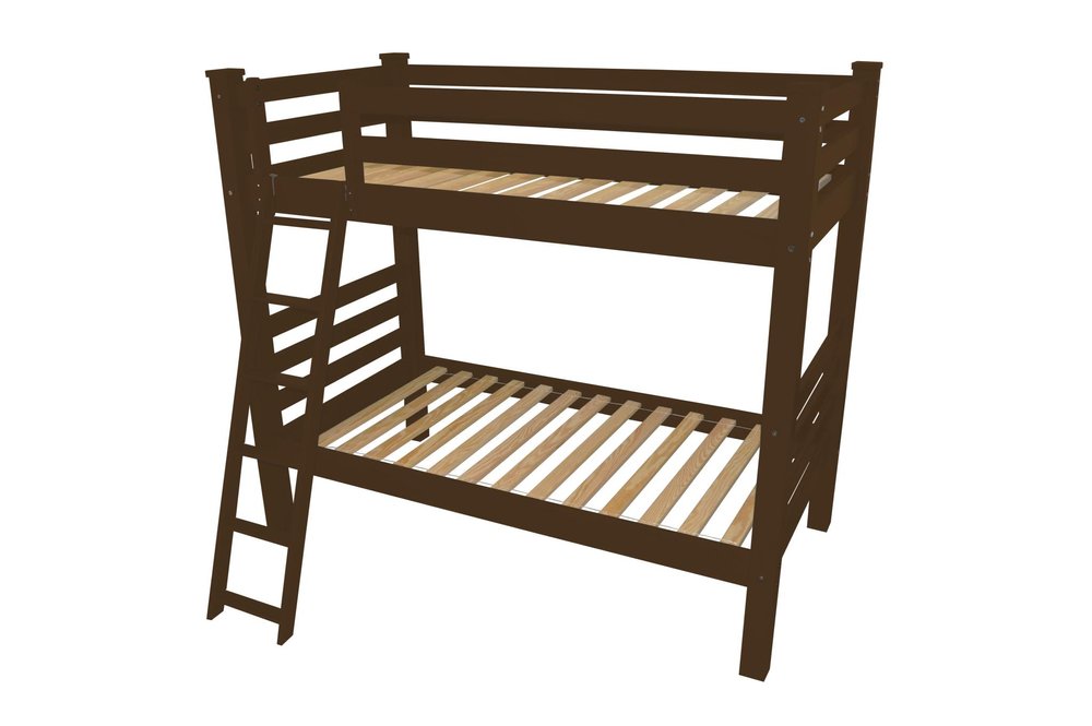 Brown Full Solid Wood Bunk Bed