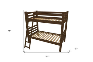 Brown Full Solid Wood Bunk Bed