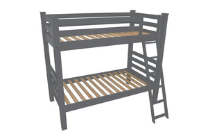 Gray Full Solid Wood Bunk Bed