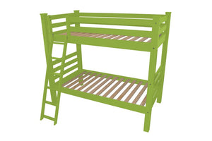 Green Full Traditional Solid Wood Bunk Bed