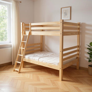 Natural Full Over Full Solid Wood Bunk Bed