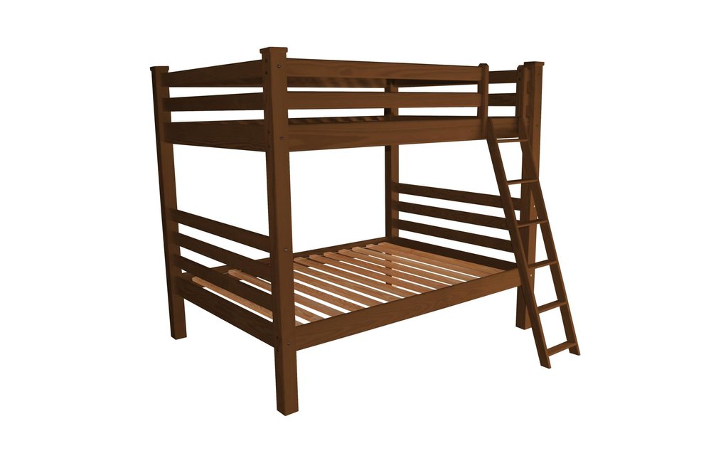 Red Queen Over Queen Solid Wood Bunk Bed