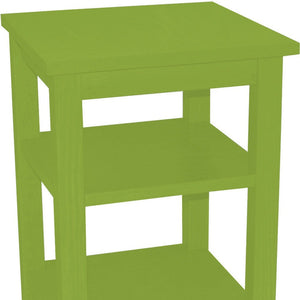28" Green Solid Wood Nightstand