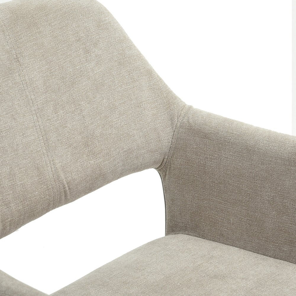 22" Gray and Brown Upholstered Arm Chair