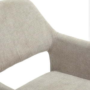 22" Gray and Brown Upholstered Arm Chair