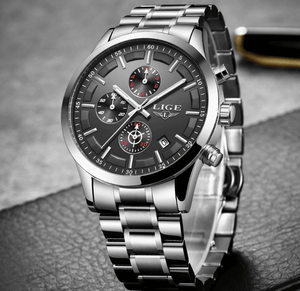 Men's Waterproof  Watch With Chronometers And Date Display Unique Design Perfect Gift