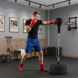 54.5"-62" Height Adjustable FPunching Bag with Stand for Teens and Adults-Black
