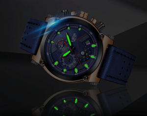 Men's Waterproof Modern Watch With Leather Belts, Stainless Steel Case Excellent Look Perfect Gift