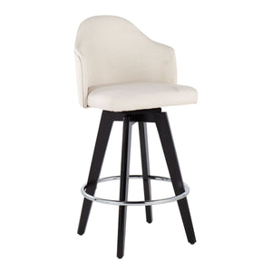 Ahoy - Contemporary Fixed Height Counter Stool With Round Footrest (Set of 2) by Couch.com