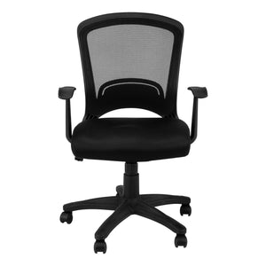 Office Chair, Adjustable Height, Swivel, Ergonomic, Armrests, Mesh - Black by Couch.com