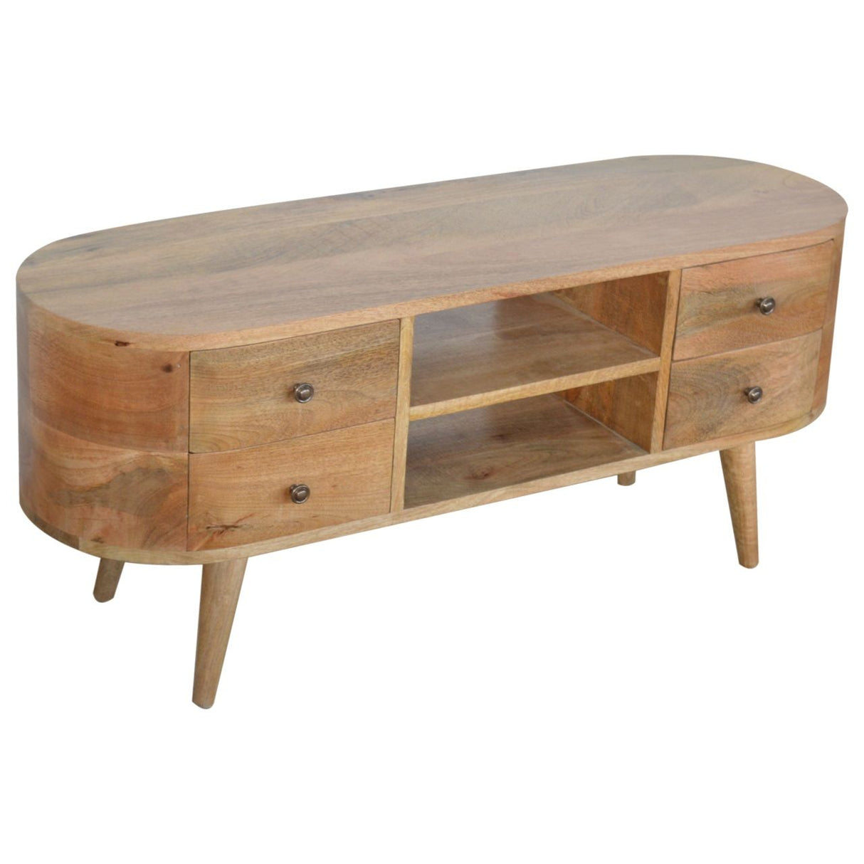 Rounded Entertainment Unit - Oak by Couch.com