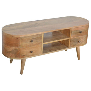 Rounded Entertainment Unit - Oak by Couch.com