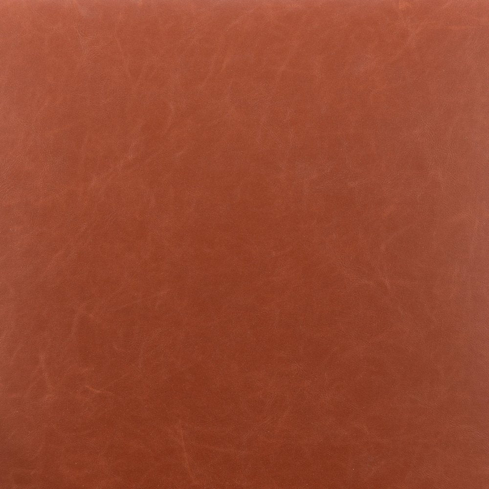 26" Brown And Black Faux Leather And Steel Counter Height Swivel Bar Chair