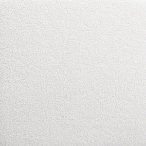 Set of Two 30" Ivory and Black Shearling and Steel Low Back Bar Height Bar Chairs