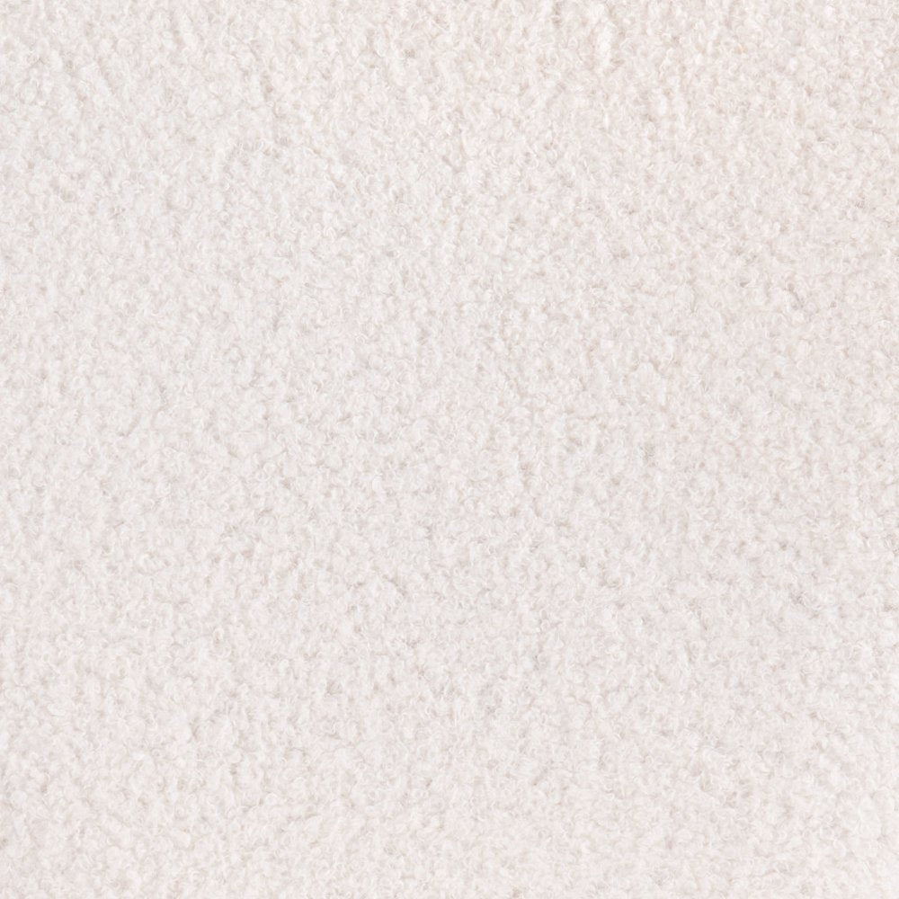 Set of Two 24" Ivory And Black Shearling And Steel Counter Height Bar Chairs