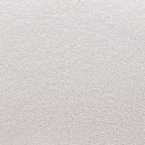 30" Cream And Black Faux Shearling And Upholstered Slipper Chair