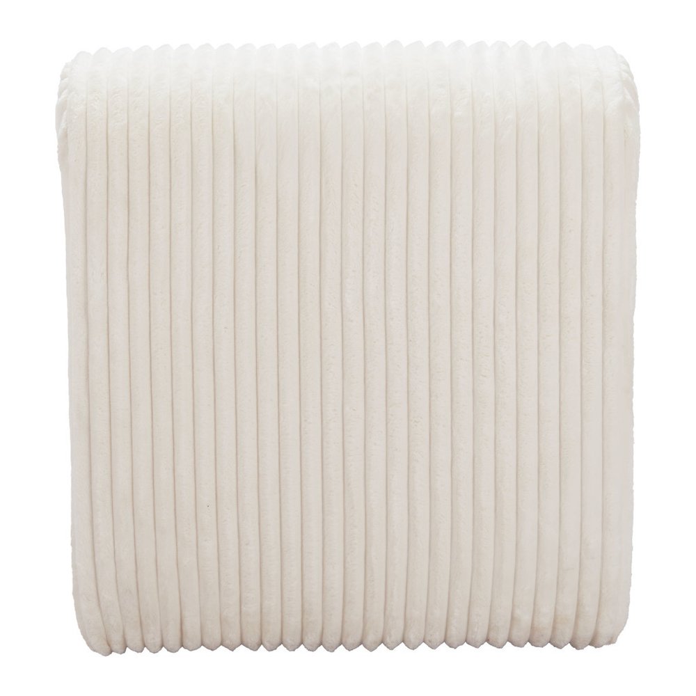 26" White Corduroy And Upholstered Lounge Chair